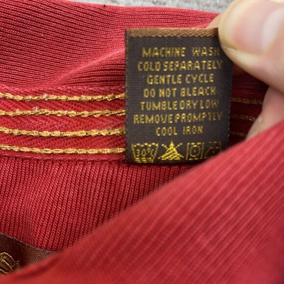 Orvis Mens Long Sleeve 1/4 Button Hardware Button Cuffed Heavy Shirt Red Size L - Picture 6 of 13